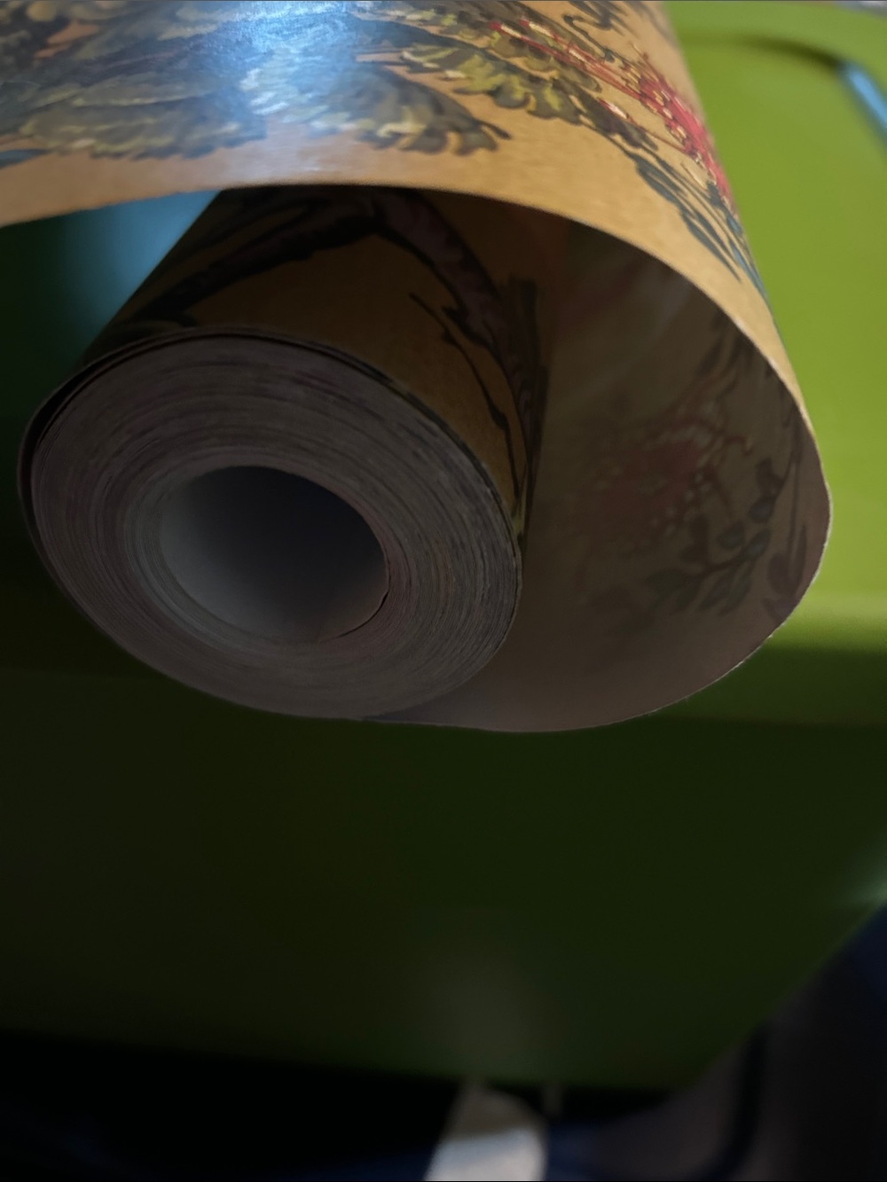 Botanical Bird Print Wallpaper Roll in Mustard - Picture 2 of 2